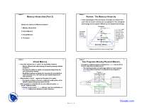Sharing Physical Memory - Computer Architecture and Design - Lecture ...