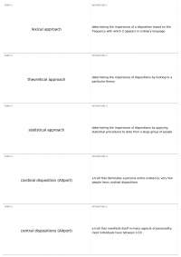 Introduction to Personality Theories: Approaches & Trait Taxonomy