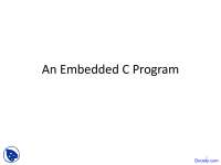 Embedded C Program: Understanding Variables, Operators, and I/O Operations
