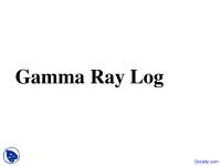 Gamma Ray Log - Engineering Geology - Lecture Slides