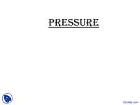 Pressure - Physical Engineering - Lecture Slides