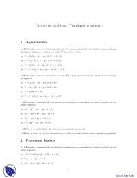 Translação e rotação - Exercícios - Geometria analítica