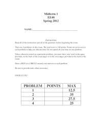 EE40 Midterm 1 Exam - Spring 2012