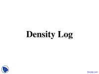 Density Log - Engineering Geology - Lecture Slides
