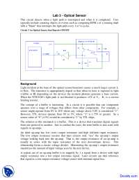Optical Sensor - Embedded System Design - Lab Notes - Docsity