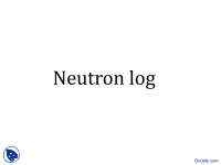 Neutron Log - Engineering Geology - Lecture Slides