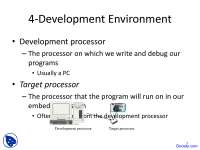 Development Environment - Embedded System Design - Lecture Slides