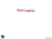 Well Logging - Engineering Geology - Lecture Slides