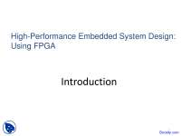 Introduction - High Performance Embedded Systems Design - Lecture ...