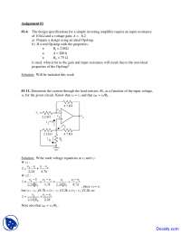 Design Specifications - Electronics - Solved Assignment