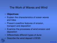 Work of Waves and Wind - Engineering Geology - Lecture Slides