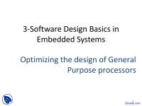 Embedded Systems: Optimizing Instruction Execution in Software Design