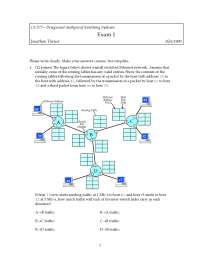 Ethernet Network - Design and Analysis of Switching Systems - Exam