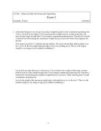 Maximum Weight - Advanced Data Structures and Algorithms - Solved Exam