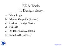 Design Entry - Computer Science - Lecture Slides - Docsity