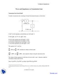Waves and Impedances on Transmission Lines - RF and Microwave ...