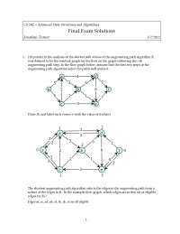 Shortest Path Version - Advanced Data Structures and Algorithms - Solved Exam
