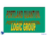 Logic Group - Quantum Computing - Lecture Slides - Docsity