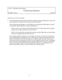 CS Exam Solutions: Minimum Spanning Trees, Fibonacci Heaps, Dynamic Trees, and Algorithms