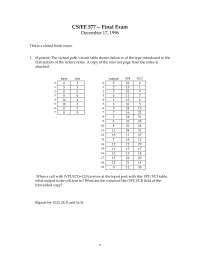 CS/EE 577 Final Exam: Networking Questions