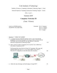 DHCP - Computer Networks - Old Exam Paper - Docsity
