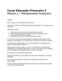 Apostila de educação financeira
