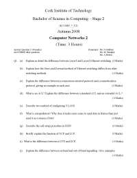 VLANS - Computer Networks - Old Exam Paper - Docsity