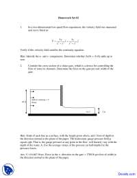Two Dimensional - Aerodynamics - Home Work - Docsity