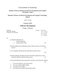 Framework - Software Development - Old Exam - Docsity
