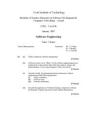 Cleanroom Software - Software Engineering - Exam Paper - Docsity
