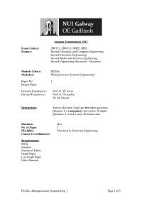 Quick Reference - Microprocessor Systems Engineering I- Past Exam Paper