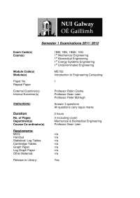 Fortran Program - Introduction to Engineering Computing - Old Exam Paper