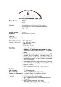Autumn Examinations 2008/2009 - Second Electronic Engineering Examination