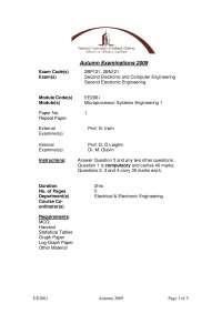 Motherboard - Microprocessor Systems Engineering I- Past Exam Paper