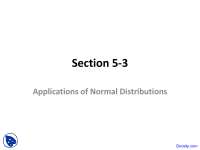 Applications of Normal Distributions - Introduction to Engineering - Lecture Slides