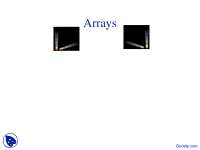 Arrays - Algorithms and Applications in Java - Lecture Slides