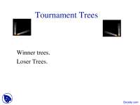 Tournament Trees - Algorithms and Applications in Java - Lecture Slides