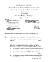 Balanced Concrete Sections - Introduction to Structural Design - Old Exam Paper