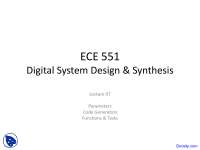 Code Generation - Digital Design and Synthesis - Lecture Slides - Docsity