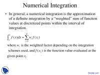 Numerical Integration - Tools in Mechanical Engineering - Lecture ...