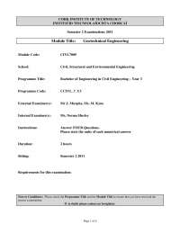 Vertical Bearing Stress - Geotechnical Engineering - Old Exam Paper