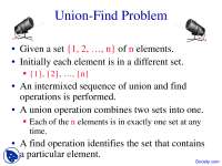 Union-Find Problem - Algorithms and Applications in Java - Lecture Slides