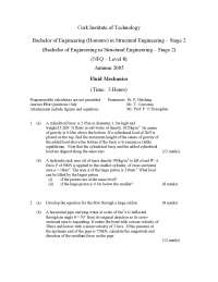 Direction of Resultant Force - Fluid Mechanics - Old Exam Paper