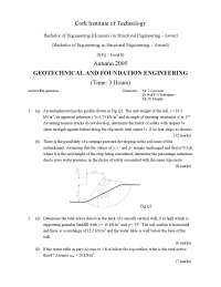 Shear Strength - Geotechnical Engineering - Old Exam Paper