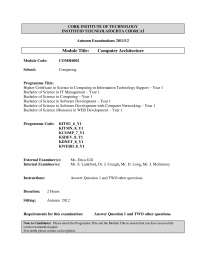 Minimal Boolean Expression - Computer Architecture - Past Exam - Docsity