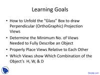 Glass Box - Engineering Design Graphics - Lecture Slides - Docsity