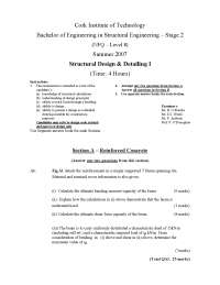 Beam Design for Compliance - Introduction to Structural Design - Old Exam Paper