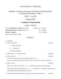 Fraction - Computer Programming - Exam