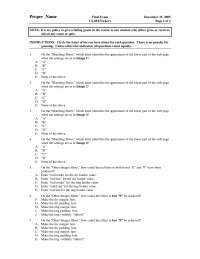 Matching Sheet - HTML and Web Programming - Exam - Docsity