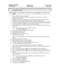 Dom Tree Development - HTML and Web Programming - Exam - Docsity